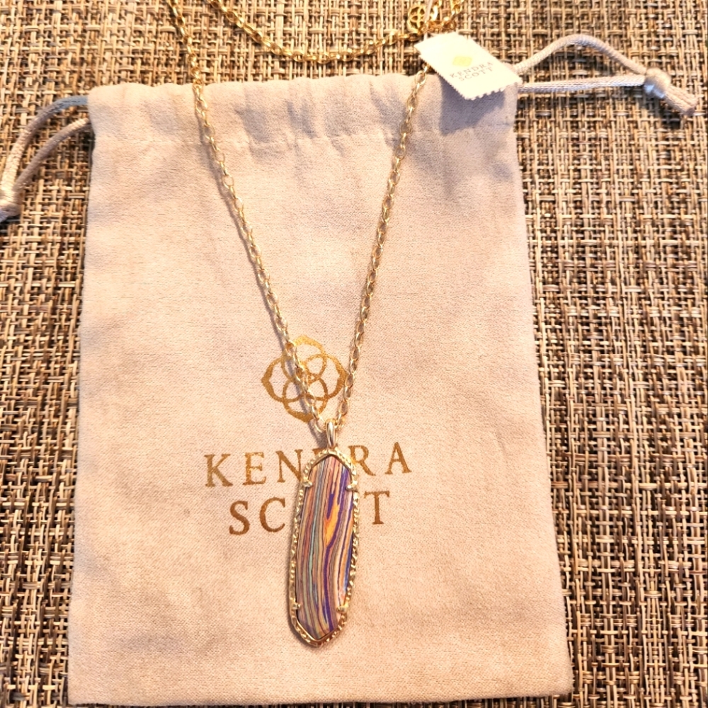 Kendra Scott Layla Necklace Rainbow Calsilica